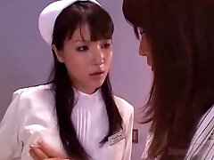 Nurse Sucks Office Girl's Tits in Hospital