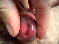 Extreme Close-Up Meatotomy Cum-shot