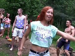 Dominica Phoenix & Eva Berger & Nika Star & Mancy & Rita Rush & Sabrina M  in bare students having hardcore shag in nature