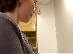 Japanese milf seduces a young dude and blows his h