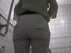 Toilet spy camera shot beautiful amateur asses close up