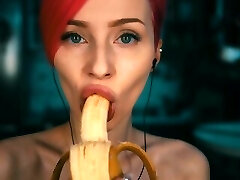 ASMR toying with Banana