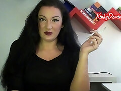 Smoking with Dark Lips and Humiliation Smoking with Dark Lips and Humiliation