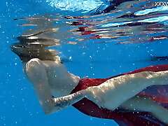 Finlands best Mimi Cica underwater naked swimming
