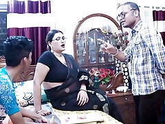 Miss Hot and Sexy Teacher and Old Step Dad teaches his Cherry Son How to Fuck 1st Time