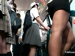 Sexy asian slut gets horny showing off