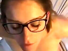 Blowjob with glasses