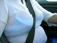 Mature plays in the van Mature plays in the van