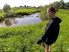 Real Outdoor Orgy on the River Bank after Swimming - Point Of View by MihaNika69