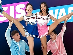 The Sneaky Rion & Juan Join The Cheerleading Team In Order To Meet Trampy Dolls & Get Laid- SisSwap