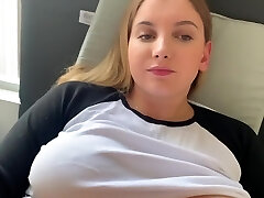 Caught my Big Hooter Sister masturbating while watching porn