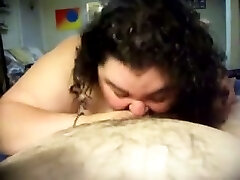 SSBBW ugly crap neighbor is actually a skillful cocksucker