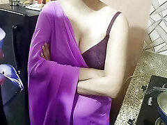 Desi Indian step mom surprise her step son Vivek on his bday dirty talk in hindi voice