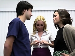 Dharma shares cock with slutty blondie shrink Dharma shares cock with slutty blondie shrink