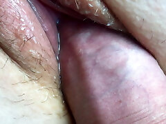 Dick Peeing Inside Vagina. Close-Up