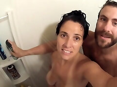 Soapy Handjob & Doggie Fuck, in the Shower. Close-up Go-Pro Pov!