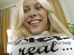 Amazing blonde German teen adores jizz in her asshole