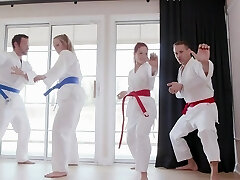 Beautiful Luna Light and handsome Ashley Red are all about disciplining their bods