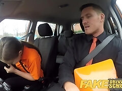 Fake Driving School Backseat blowjobs and deep internal ejaculation