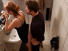 Sister-in-law Fucked In The Bathroom And Nearly Got Caught By Stepmother