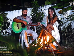Night Outdoor Bonfire open hookup at night with StarSudipa and Cum Shots ( Hindi Audio )