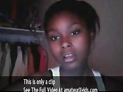 adorable black teen on cam