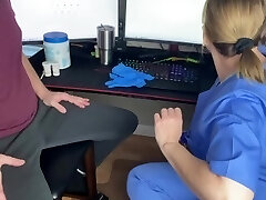 MILF therapist creampied by patient during medical examination