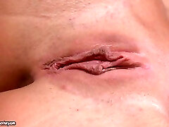 Brief haired blonde White Angel stretches her twat Brief haired blonde White Angel stretches her twat