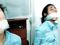 Massively Gagged Latina College Girls