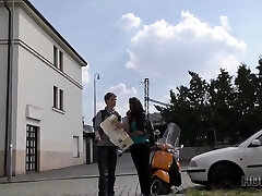 HUNT4K. Cruel guy fucking a hot chick in front of her bf