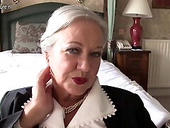 Fabulous British lady playing with herself