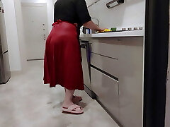 When my father is not at home, my step-mom tries to turn me on.