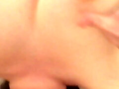 My cock throatfucking a busty wife in threesome.