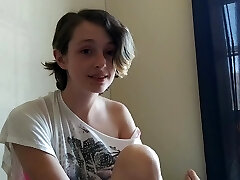 Pretty stepsister is gargling the life out of her stepbro's hard boner