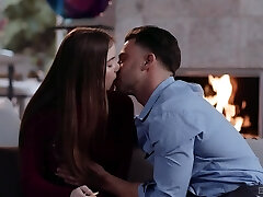 Steaming red haired babe Hazel Moore gets intimate with her new boyfriend