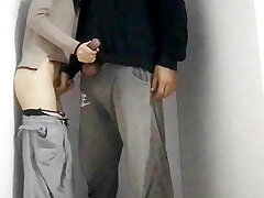 We fucked standing until he ejaculated inwards her