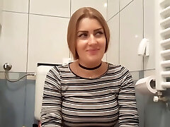 Horny girlfriend getting fucked from behind in a douche Horny girlfriend getting fucked from behind in a douche