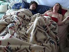 Stepson gets up with stepmom in the sofa and plumbs the wrong hole