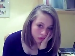 cute bashful young teen