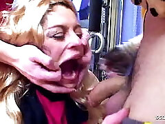 Slim Mature Mommy Seduce to Threesome DP Sex by Two Young Boys