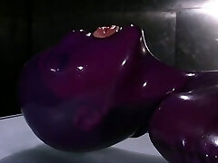 Submissive tied up chick in latex stuff gets slapped by insane domme Submissive tied up chick in latex stuff gets slapped by insane domme