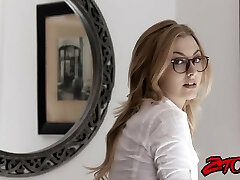 Lovely blonde schoolgirl Alexa Mercy getting drilled deep