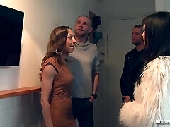 Sonia is partying with her friends and having group intercourse with them every once in a while