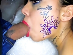Genevieve Sinn pounded while having her face inked
