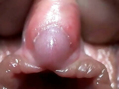 close up clitoris milky squirt