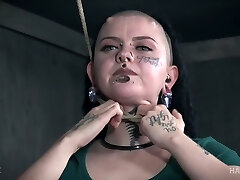 Tatted goth Luna LaVey is restricted and punished in the BDSM room Tatted goth Luna LaVey is restricted and punished in the BDSM room