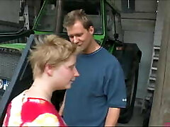 Ugly chubby blonde garage boss fuck her employee, slurping his cum Ugly chubby blonde garage boss fuck her employee, slurping his cum