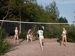 Outdoor lesbo fingering on the beach with lovely darlings