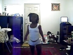 Thick black midget wiggles her fine bum better than any other woman