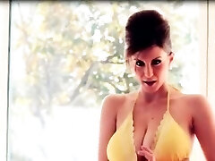 Redhead milf with big boobs stripping